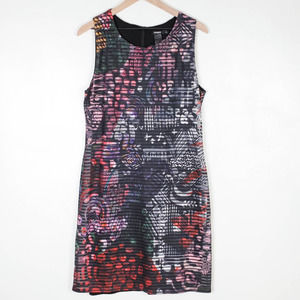 Desigual Modern Striped and Lined Patterned Shift Dress XL